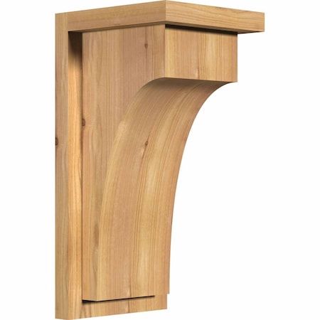 Huntington Smooth Corbel W/Backplate, Western Red Cedar, 7 1/2W X 8D X 16H